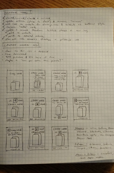 Crossy Word Flyer Sketch