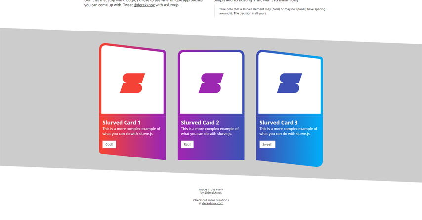 slurvejs.com Website Examples Section