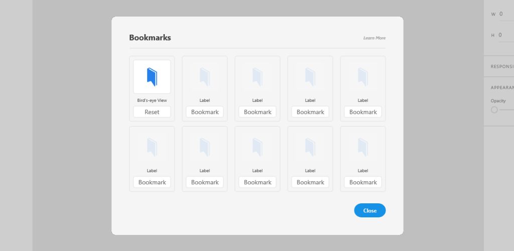 Bookmarks Default UI