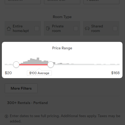 Dual Thumb Slider - Airbnb