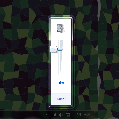 Single Thumb Vertical Slider - Windows OS