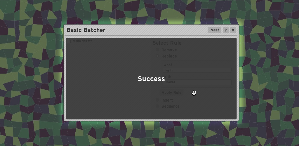 Basic Batcher Success