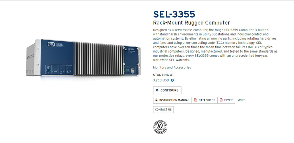 Current product page top